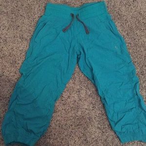 Blue cropped ivivva wind pants